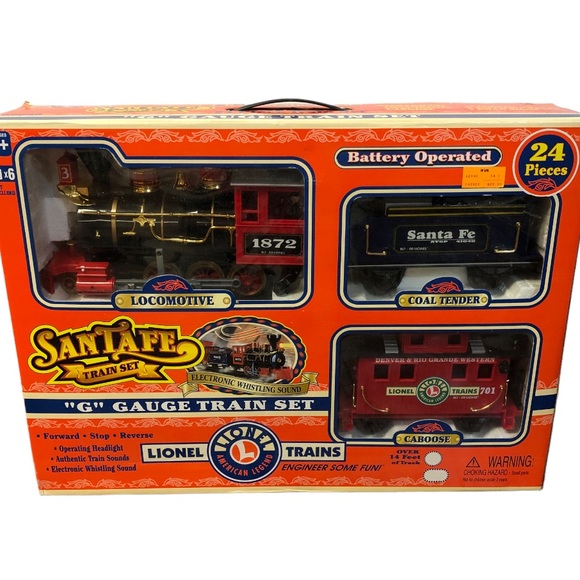 Lionel Other - VINTAGE LIONEL SANTA FE FREIGHT G-GAUGE TRAIN SET COLLECTIBLE